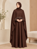 PRINCESS CAPE Abaya - 4 Piece - Chocolate Brown