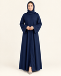Front Open Abaya - Navy Blue