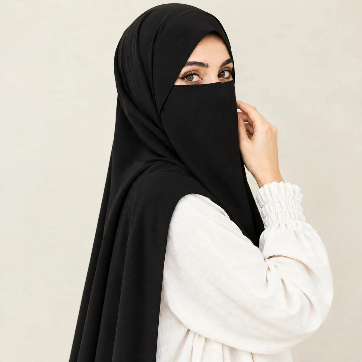 Hijab Niqab Set-Black