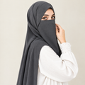 Hijab Niqab Set-Charcoal Grey
