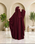 Kaftan Abaya - 4 Piece - Maroon