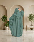Kaftan Abaya - 4 Piece - Muted Teal color