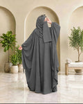Kaftan Abaya - 4 Piece - Charcoal grey