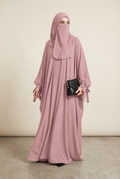 Kaftan Abaya - 4 Piece - Dusty pink