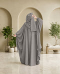 Kaftan Abaya - 4 Piece - Dove grey